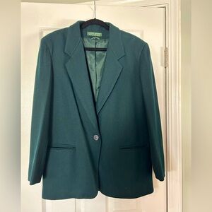 Larry Levine Dark teal woman’s professional blazer. Size 12 Great condition! $20